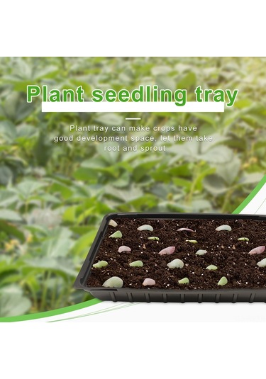 Reedark Büyük Boy Siyah Plastik Sebze Fidanlık Kabı - Nemli Bitki Yetiştirme Tabağı 5 Adet