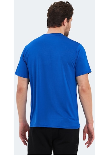 Slazenger OSWIN IN Erkek  Saks Mavi Tişört