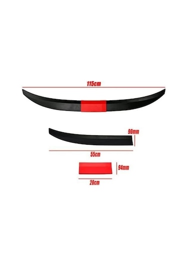 M Tipi Universal Spoiler Kırmızı / Dapay83