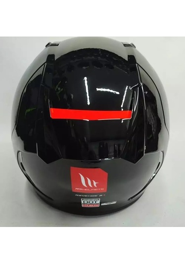Mt Revenge 2 Solid A1 Şeffaf Vizörlü Kask Parlak Siyah Siyah
