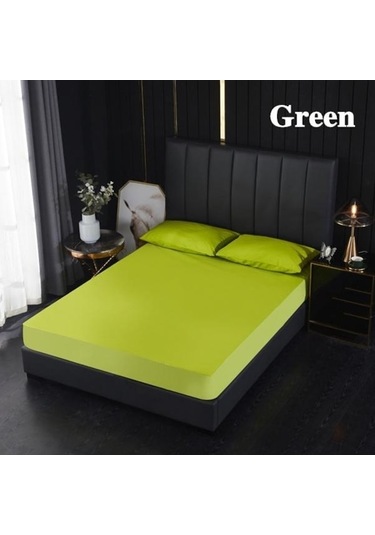 Novahub Yeşil Yeni Su Geçirmez Yatak Pedi Üstü Toz Akarlarına Ve Bakterilere Karşı Hipoalerjenik Yatak Koruyucu Lastikli Yeşil