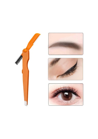 Dolıty Kaş Cımbızı Paslanmaz Alet 4mm Düz Uçlu Cımbız Turuncu