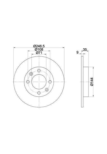 Citroen C2 Arka Fren Diski 2003-2009 424990 186694 1.6