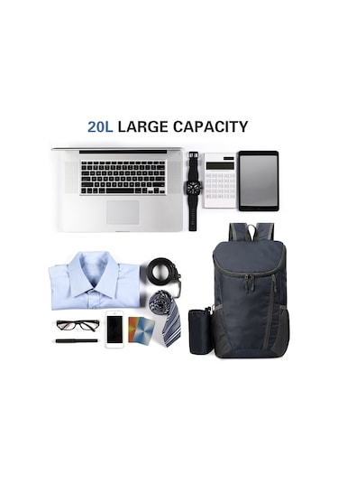 20L Hafif Katlanır Seyahat  Sırt Çantası Bebek Mavisi