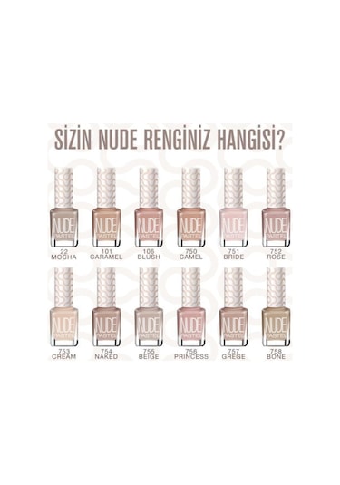 Pastel Nude Oje 4 Lü 55.Set 765-106-759-761