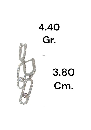 925 Ayar Gümüş Mess Halka Model Küpe Şık Ve Modern Tasarım Gümüş