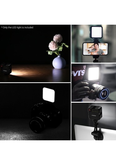 Andoer W49s Mini Fotoğrafçılık Lambası Taşınabilir Siyah Beyaz Diğer