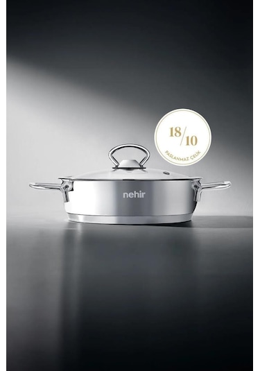 Nehir Silver 4 Parça Paslanmaz Çelik Sahan Seti 18-20 Cm Gri