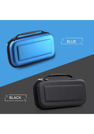 Suofeng Nintendo Switch İçin Mavi Korumalı Taşıma Çantası - Joy-con Ve 10 Oyun Kartı Saklama, Eva Kabuk, El Tutucu Tasarım