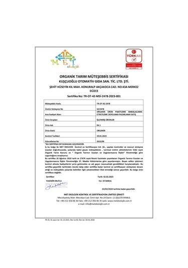 Organik Tam Buğday Unu 500 gr