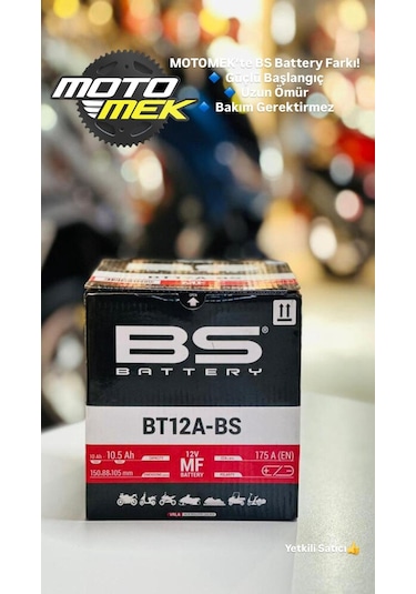 Sym Joymax 250i Joymax Z 250 Uyumlu Bs Battery Bt12a-bs Motosiklet