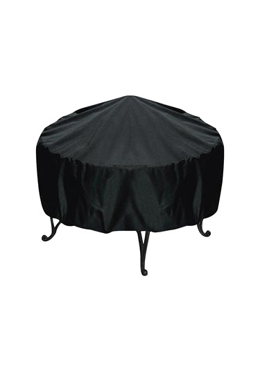 Jeehugo Koyu Siyah Dairesel Mangal Koruması, Oxford Kumaş, Su Ve Toz Proof, 112 Cm Çap, Ayarlanabilir İp İle Rüzgar Dayanıklı, Bahçe/çevreye Uygun Siyah