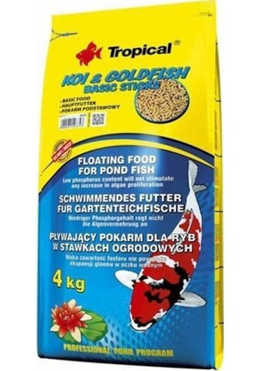 Tropical Koi Ve Goldfish Basic Sticks 4 Kg