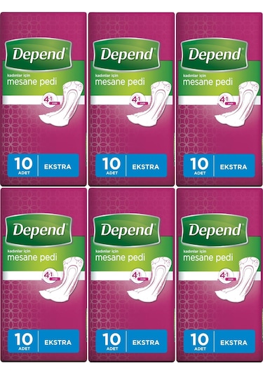 Depend Mesane Pedi Kadın Ekstra 6 x 10'lu