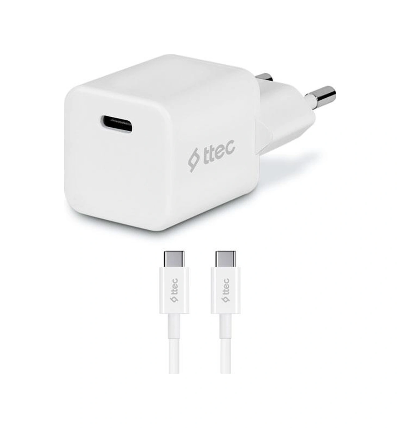 Ttec Smartcharger 20w Pd Seyahat Hızlı Şarj Aleti + Usb-c - Usb-c 3a Kablo Beyaz 2scp01cb Universal
