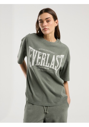 Everlast Authentic Boxing Wmn Oversize Haki Kadın Tişört Haki