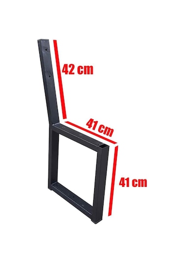 Abronyahediye Metal Demir Ayak Bank Oturma Yeri Ağaç Ahşap Kütük Sehpa Ayağı Siyah
