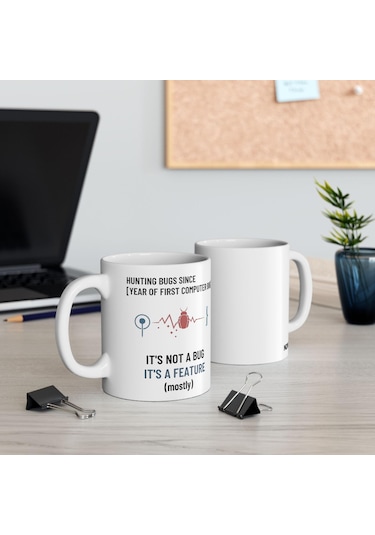 Programcılara Ve Bilgisayarcılara Özel Hediyelik Kupa Bardak Kod Mizahı Tasarım Hediyesi Beyaz