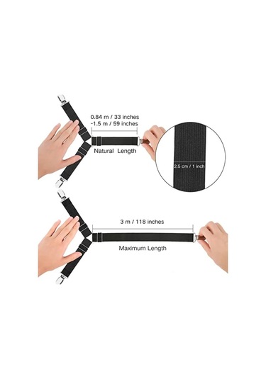 Metal 2 Adet 2-2/4/8 Adet Yatak Çarşafı Bağlantı Elemanları Üçgen Yatak Çarşafı Kli Klipler Elastik Jartiyer Ev Gereçleri 47128573