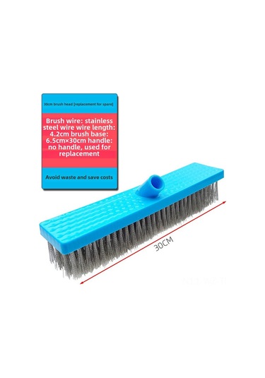 Wezone Stahlborsten Bodenbürste 30cm, Hartborsten, Plastikgriffhalter, Ideal Für Moos, Schmutz Und Rostentfernung