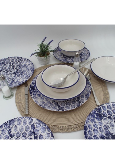 Snake 48 Parça Yemek Takımı Mavi