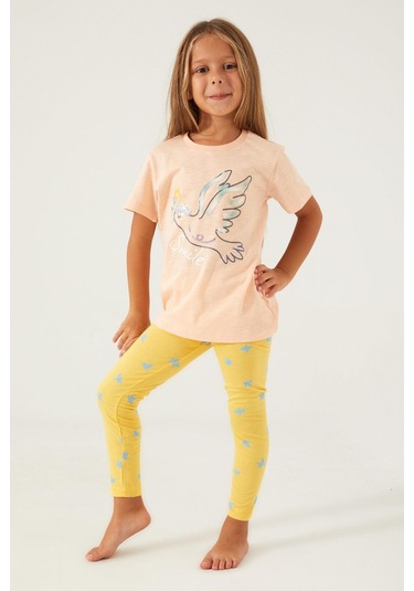 Roly Poly 3075 Bird Smile Kız Çocuk Tayt Takım SOMON
