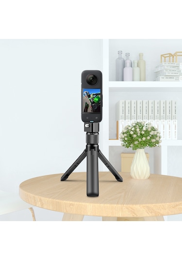 Sones Insta360 X3 / X4 Puluz Döner Saplı Masaüstü Tripod Standı Siyah