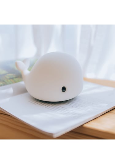 1.5w Usb Şarj Edilebilir Silikon Işık Karikatür Renkli Balina Pat Işığı Yunus Renk Değiştiren Renkli Ortam Gece Işığı 7 Aydınlatma Efekti