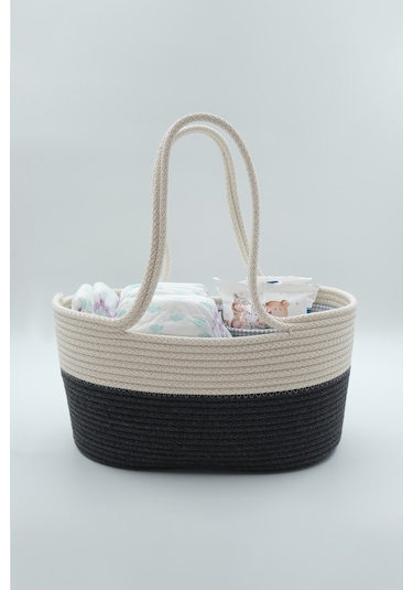 Jasper Keçe Siyah Anne Bebek Bakım Çantası Ve Organizeri Krem - Siyah