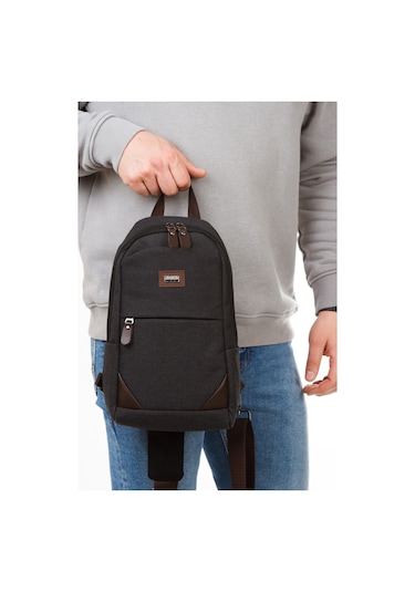 Newish Polo Erkek Usb Çıkışlı Çapraz Bel Ve Omuz Çantası New321 - Kahverengi