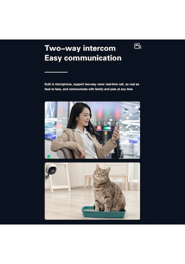 Youtek Akıllı Güvenlik Kamerası 1080p - İki Yönlü Konuşma, Hareket Algılama Ve Gece Görüşü Fonksiyonlarıyla Wi-fi Bağlantılı