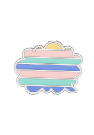 Kıplıng Stripy Cloud Pin Rozet Baskılı Mıx Col Ss20 Baskılı Çok Renkli