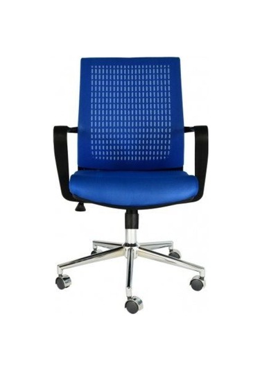 Koltukstilim Comfort Krom Fileli Yönetici Koltuğu Mavi