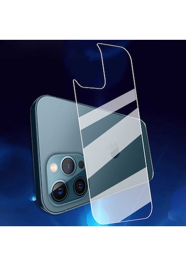 Apple Uyumlu iPhone 13 Pro Zore Back Maxi Glass Temperli Cam Arka Koruyucu