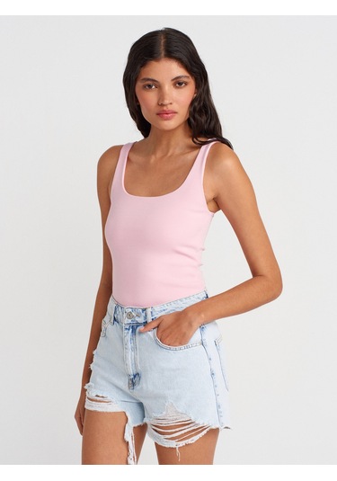 Dilvin 21057 Askılı Atlet-toz Pembe Toz Pembe