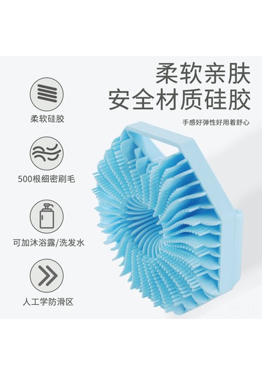 Skycity Gri Dönen Silikon Duş Fırçası - Vücut Masajı Ve Ölü Cilt Kaldırma, Ev Kullanıma Uygun, Dayanıklı Malzeme, Fabrika Stoklu