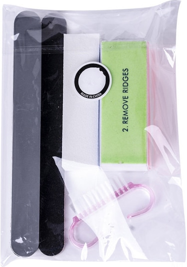 Samdoo 5'li Tırnak Aracı Seti: Çift Taraflı File, Tampon Blok, Sponge File, Fırça Ve Beyaz File İle Tırnak Polishing, Tasarım Ve Temizlik