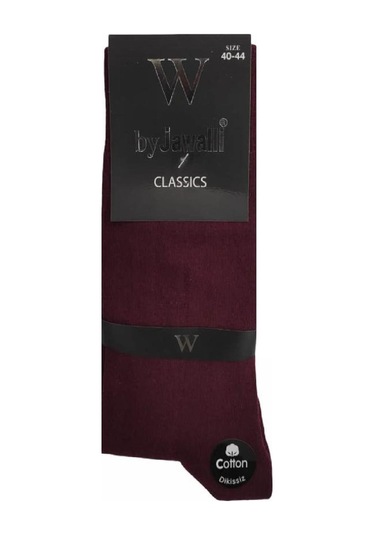 By Jawalli Erkek Pamuk Çorap 10'lu Paket-Bordo