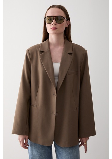 Haki Blazer Ceket - 7619 Haki