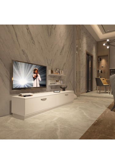 Decoraktiv Eko 4b Slm Std Tv Ünitesi Tv Sehpası Beyaz
