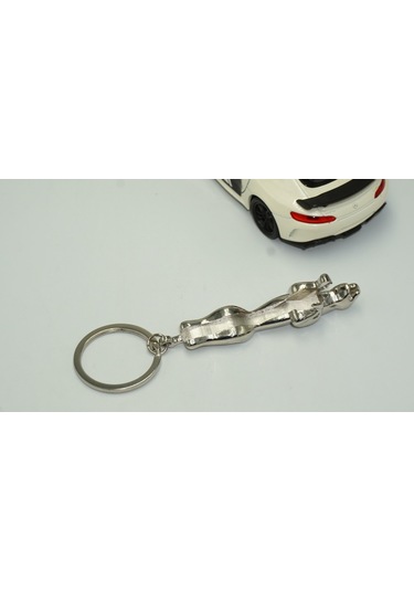 Dk Jaguar Uyumlu Panther Logo Krom Metal Çift Yön Anahtarlık