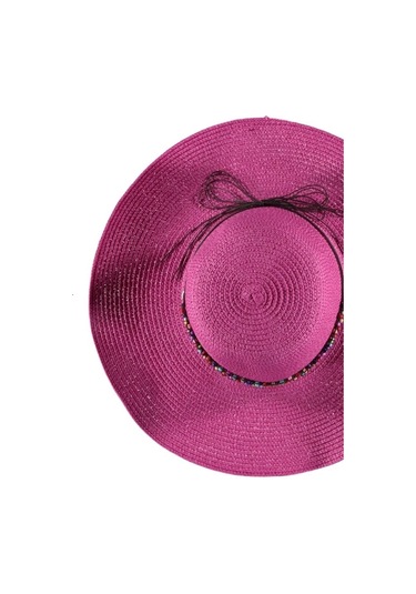 Fötr Hasır Plaj Şapka Kadın Yazlık Şık Model Renkli Şapka Fuşya
