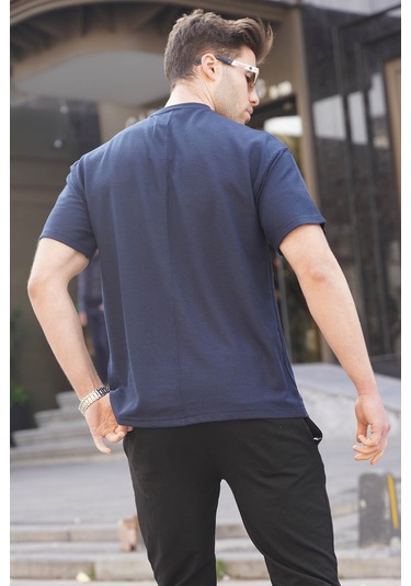 Madmext Lacivert Regular Fit Basic Erkek Tişört 6099-lacivert Lacivert