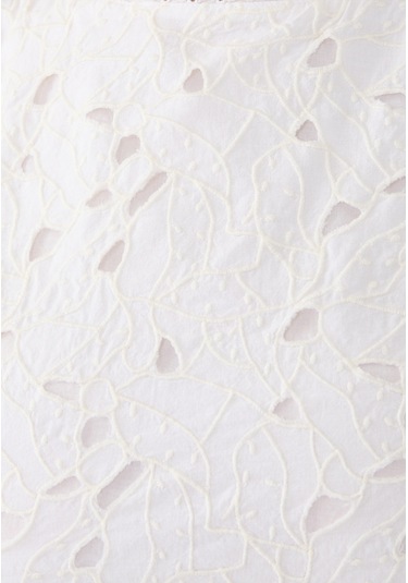 Pearl And Caviar Dantel Detaylı Kısa Üst Off White