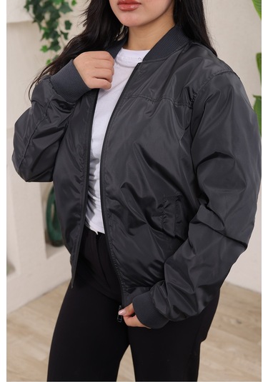 Bomber Kolej Su Geçirmez Ceket Antrasit Bndk
