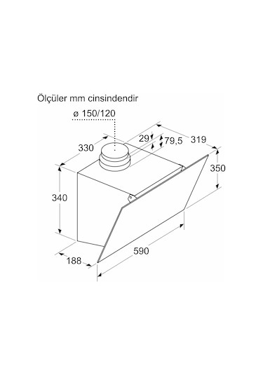 Profilo DVK6J320 Duvar Tipi Davlumbaz 60 CM
