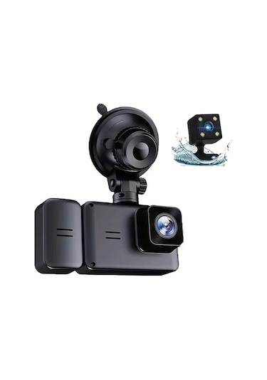 Samdoo 3 Yönlü 1080p Araç Kamerası - Gece Görüşlü, Park Sensörlü, Wifi Destekli Hafıza Kartı Hariç