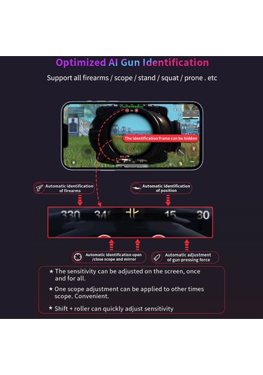 Yaozixa M16 Bt5.1 Kablosuz Klavye Fare Dönüştürücü - Aı Akıllı Tutanak Sistemi Ve Otomatik Tıklama Özelliği İle Android/ios Uyumlu