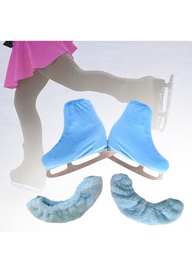 Suntek Buz Pateni Bıçak Kapakları Artistik Patinaj Bot L Mavi