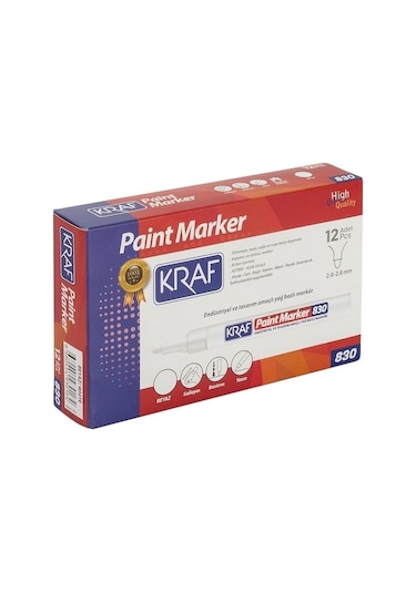 Liva Kraf 830 Paint Markör Beyaz 12'Li